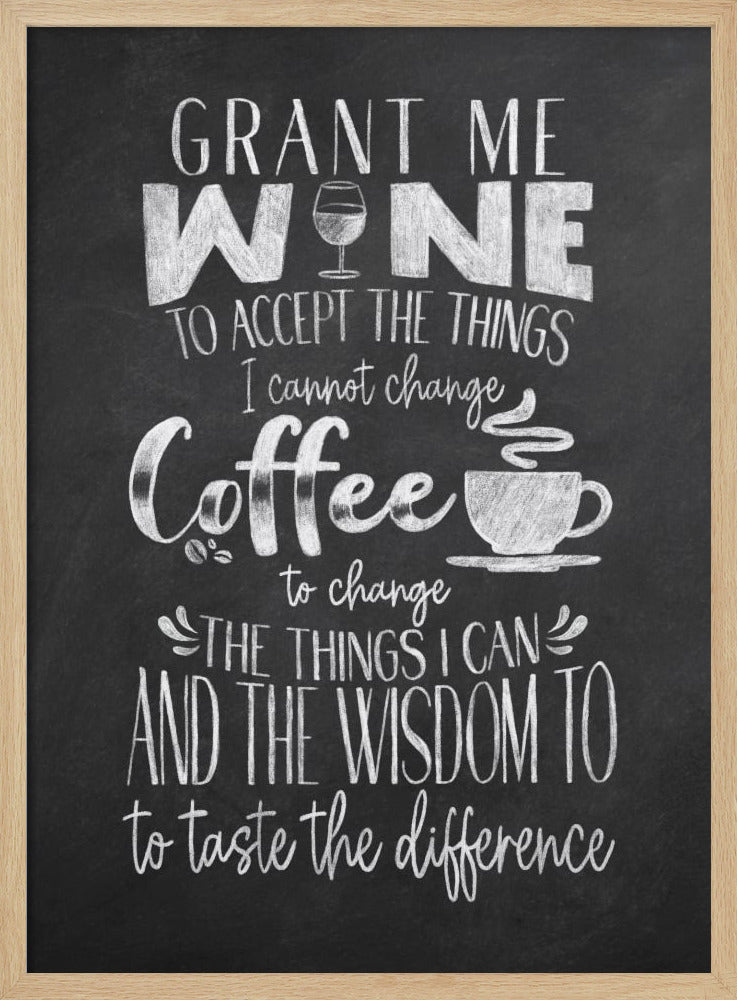 Wijn en koffie | Poster