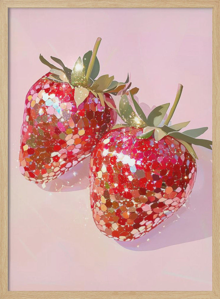 Mousserende Aardbeien | Poster