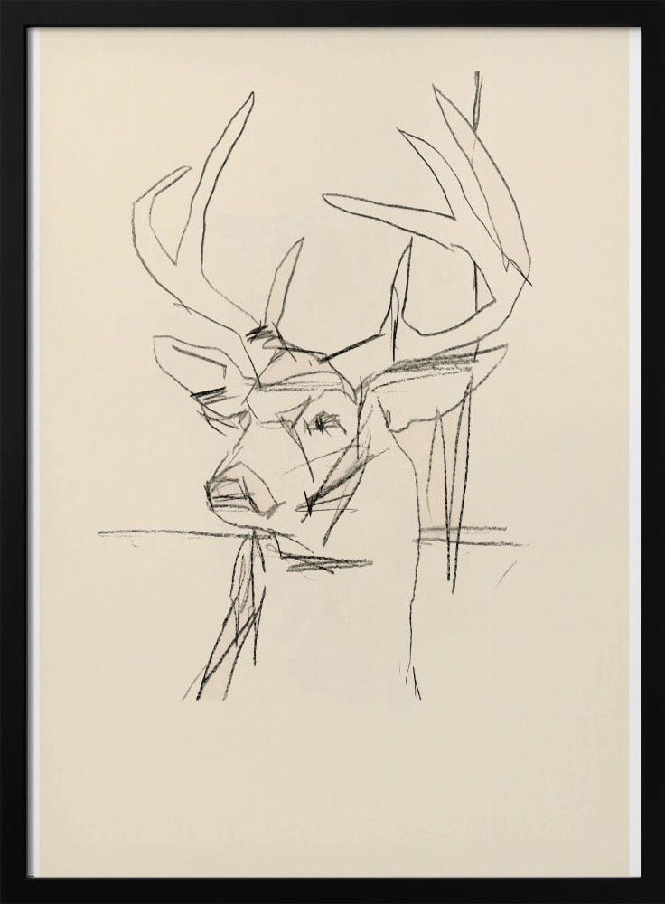 Étude Cerf (stag) No.1 | Poster