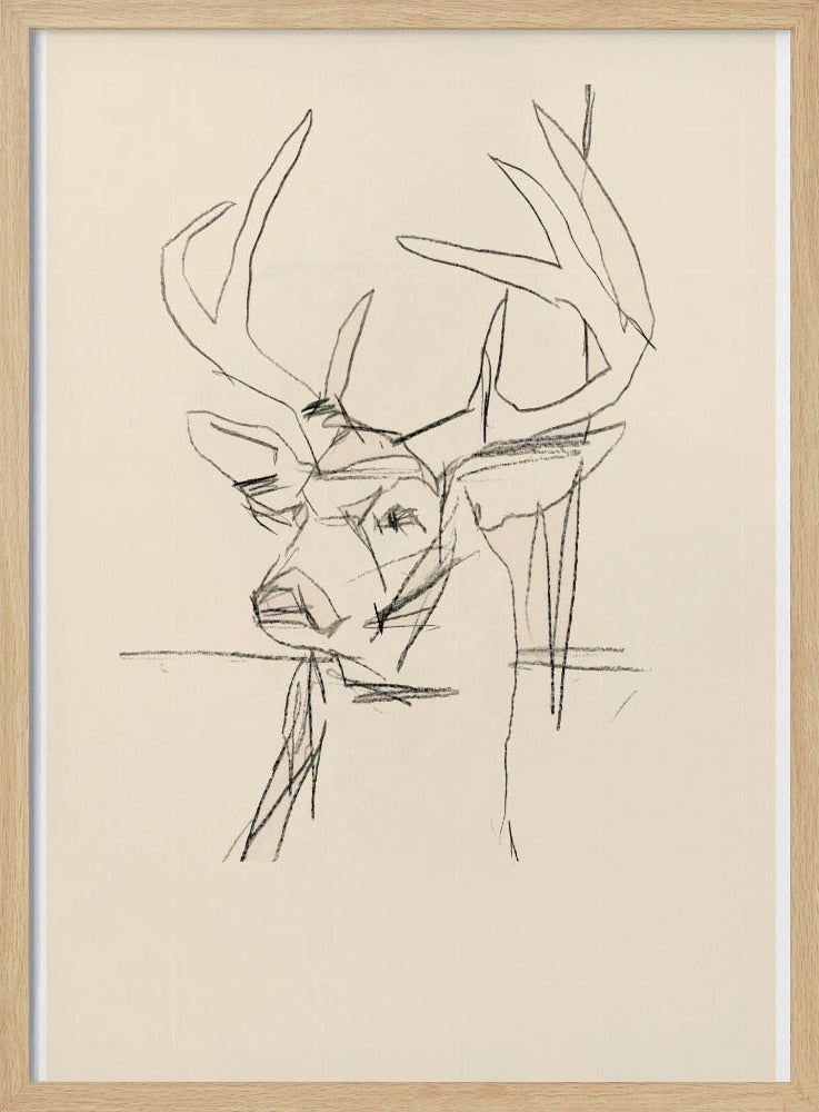 Étude Cerf (stag) No.1 | Poster