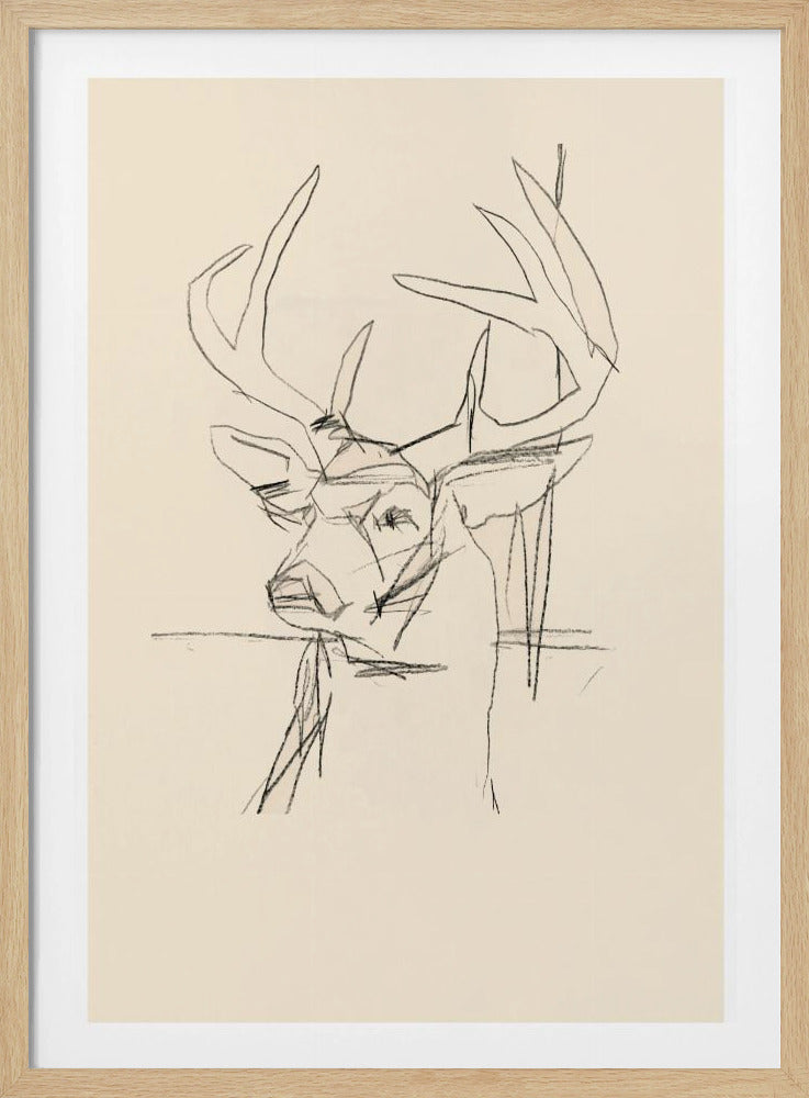 Étude Cerf (stag) No.1 | Poster