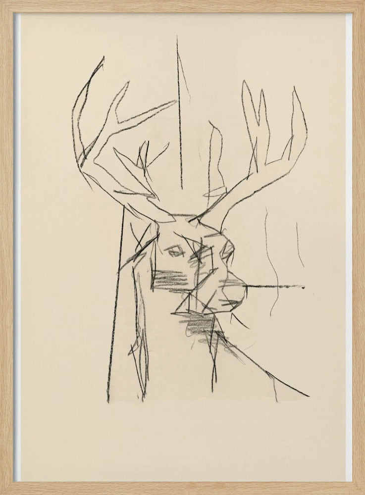 Étude Cerf (hert) nr. 2 | Poster