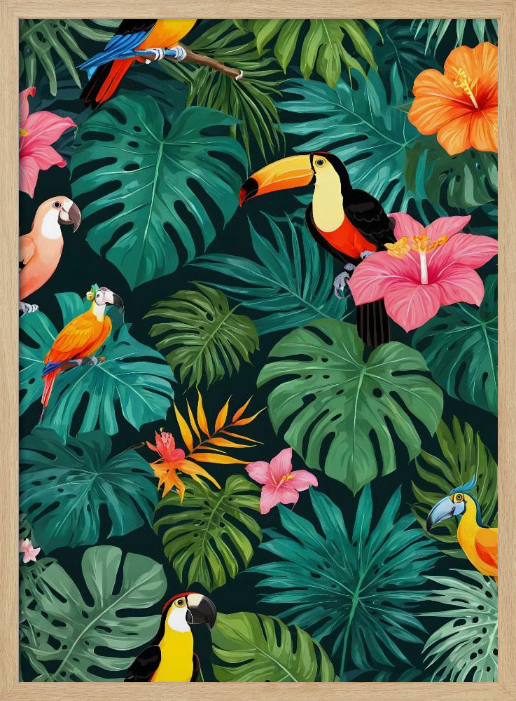 Tropisch paradijs junglepatroon | Poster
