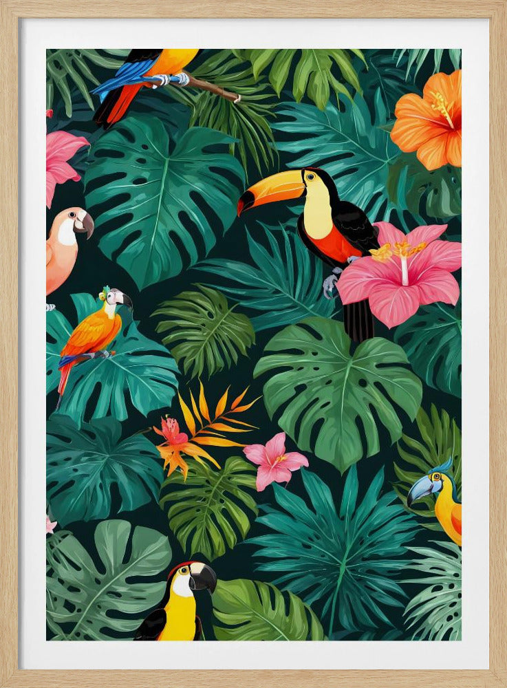 Tropisch paradijs junglepatroon | Poster