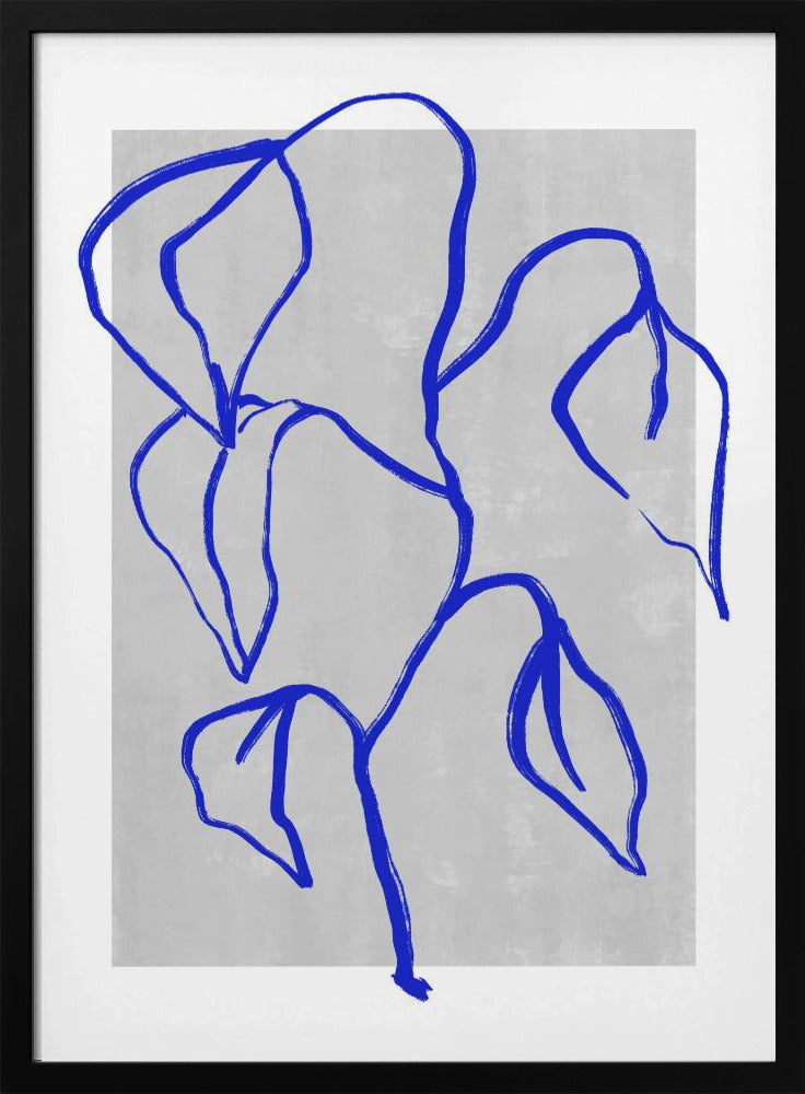 Blauwe Lijnen Harmonie | Poster