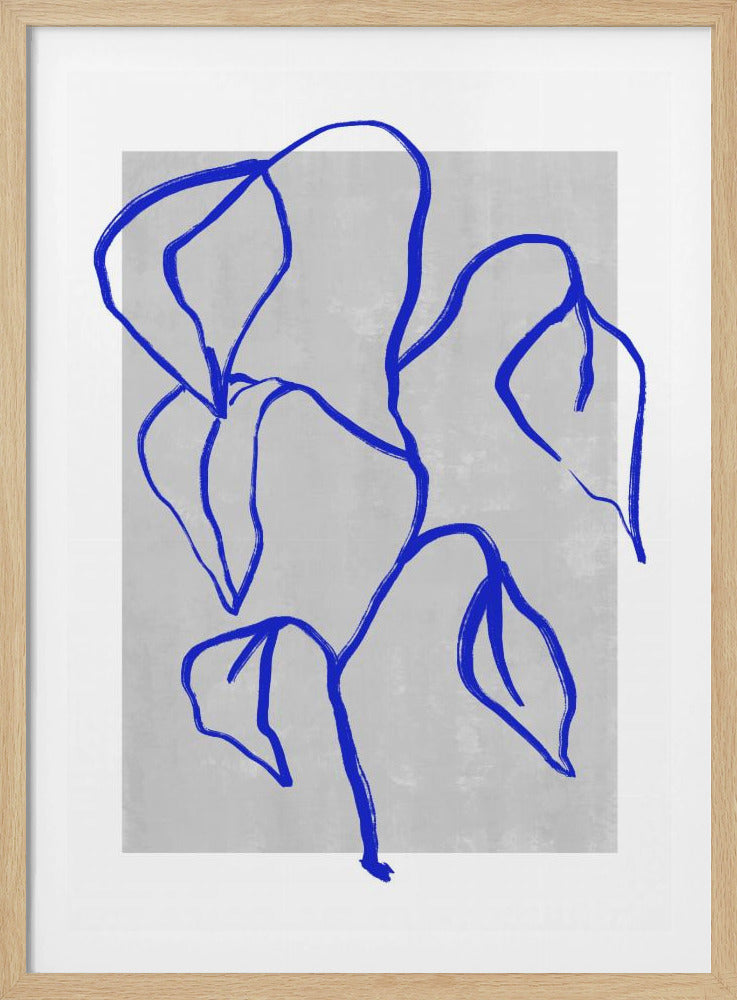 Blauwe Lijnen Harmonie | Poster