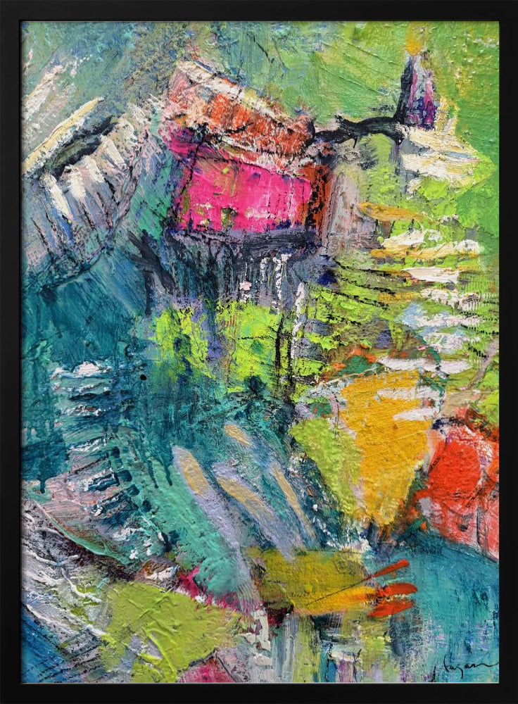 Expressionistisch kleurrijk abstract | Poster