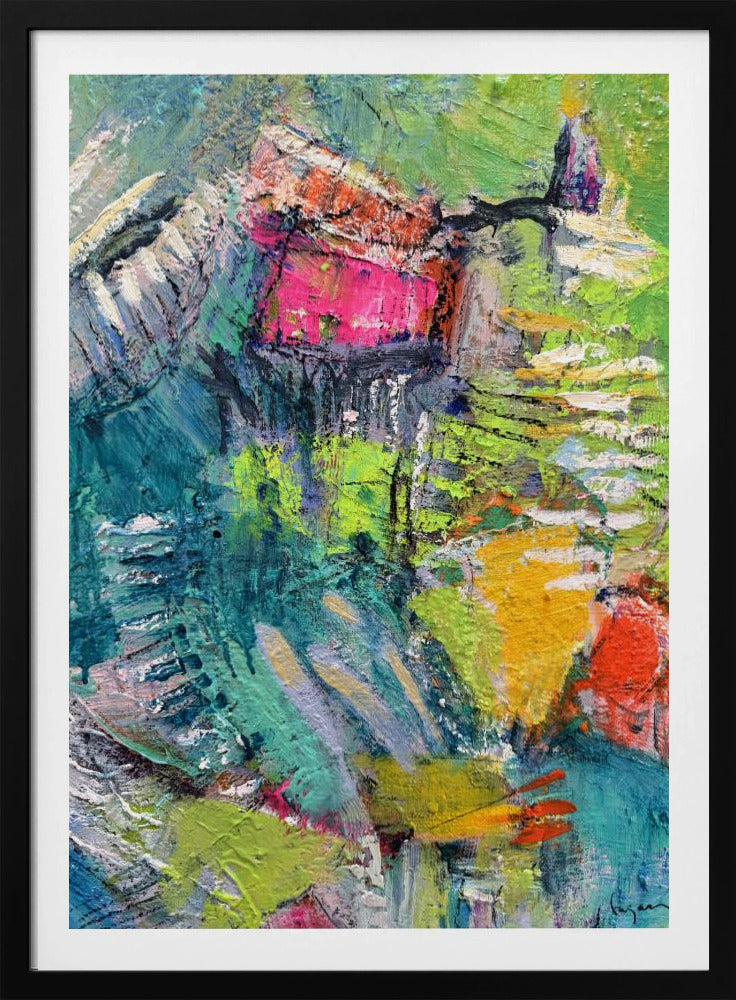Expressionistisch kleurrijk abstract | Poster
