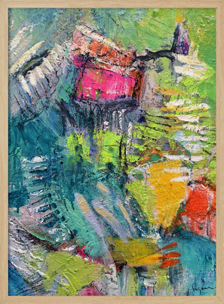 Expressionistisch kleurrijk abstract | Poster
