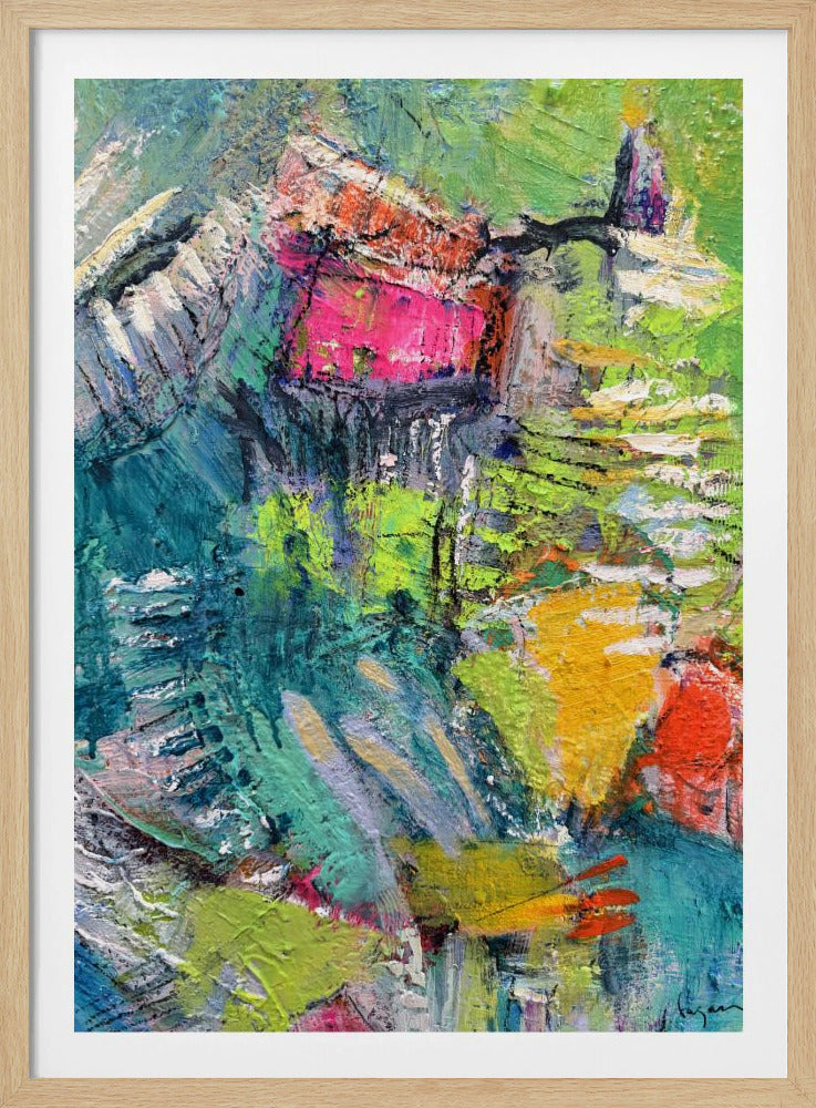 Expressionistisch kleurrijk abstract | Poster