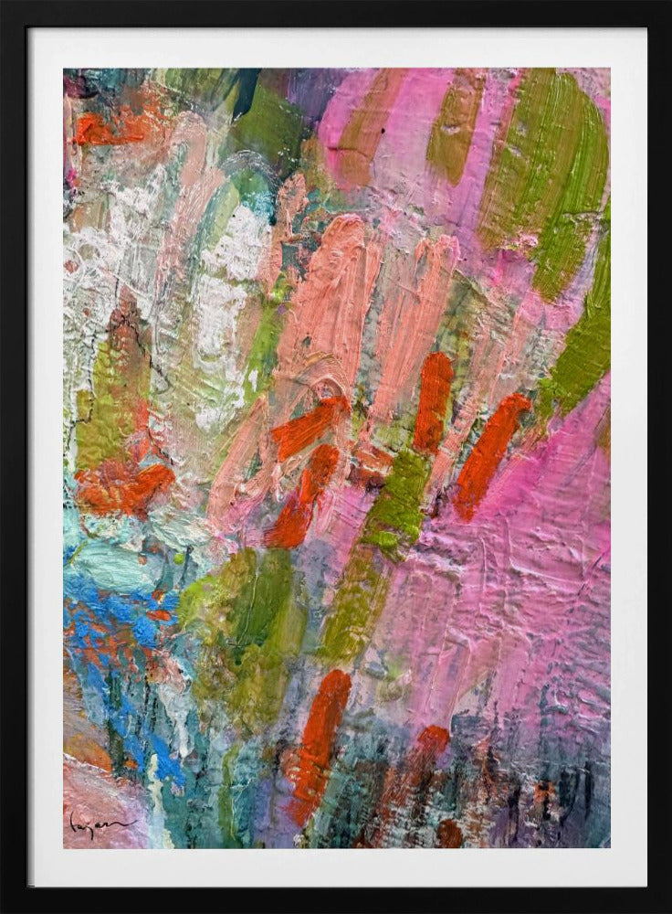 Fluisterende roze penseelstreken | Poster
