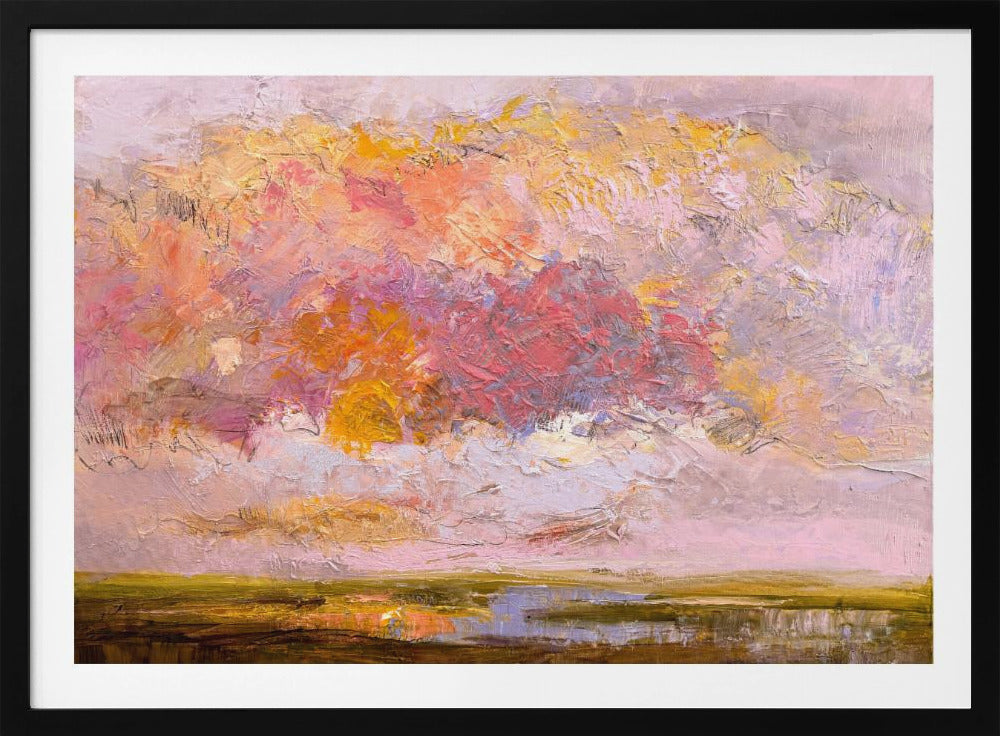 Levendige roze horizon | Poster