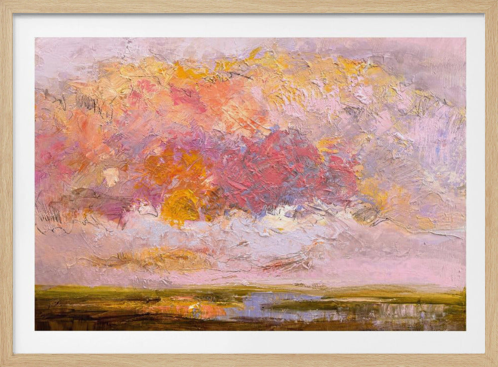 Levendige roze horizon | Poster