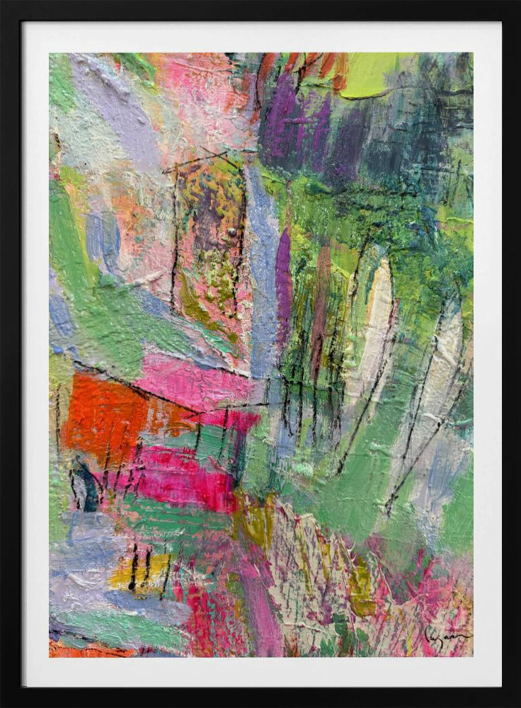 Levendige abstracte buurt | Poster
