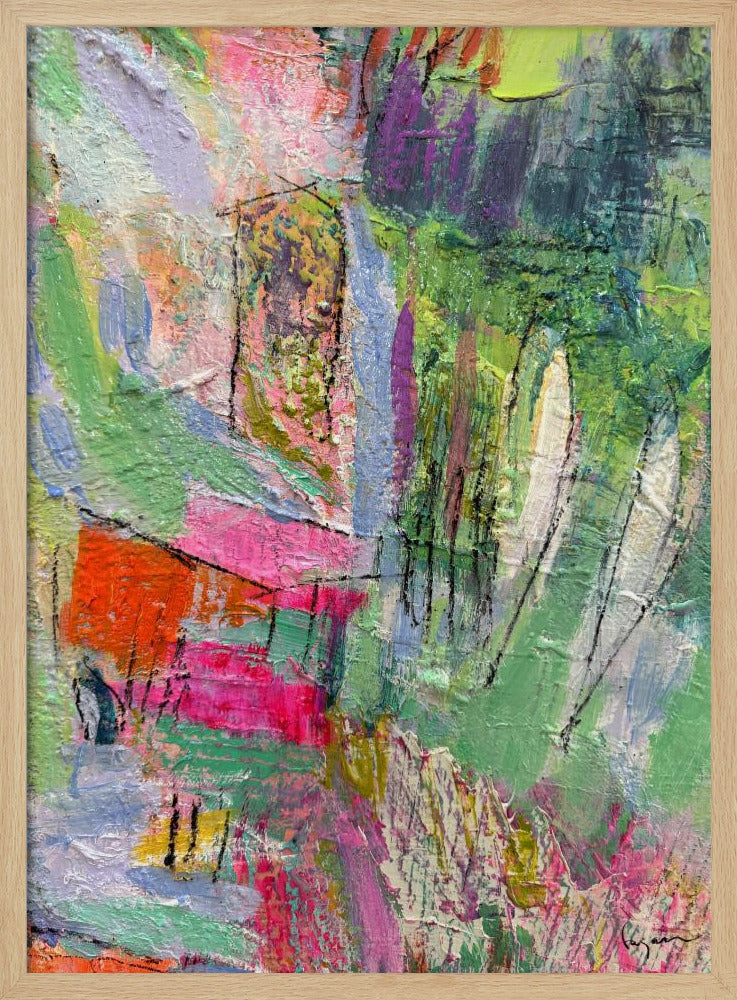 Levendige abstracte buurt | Poster