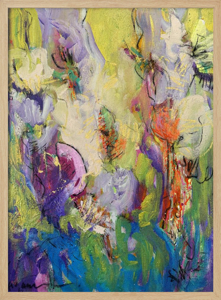 Abstracte Bloesemdans | Poster