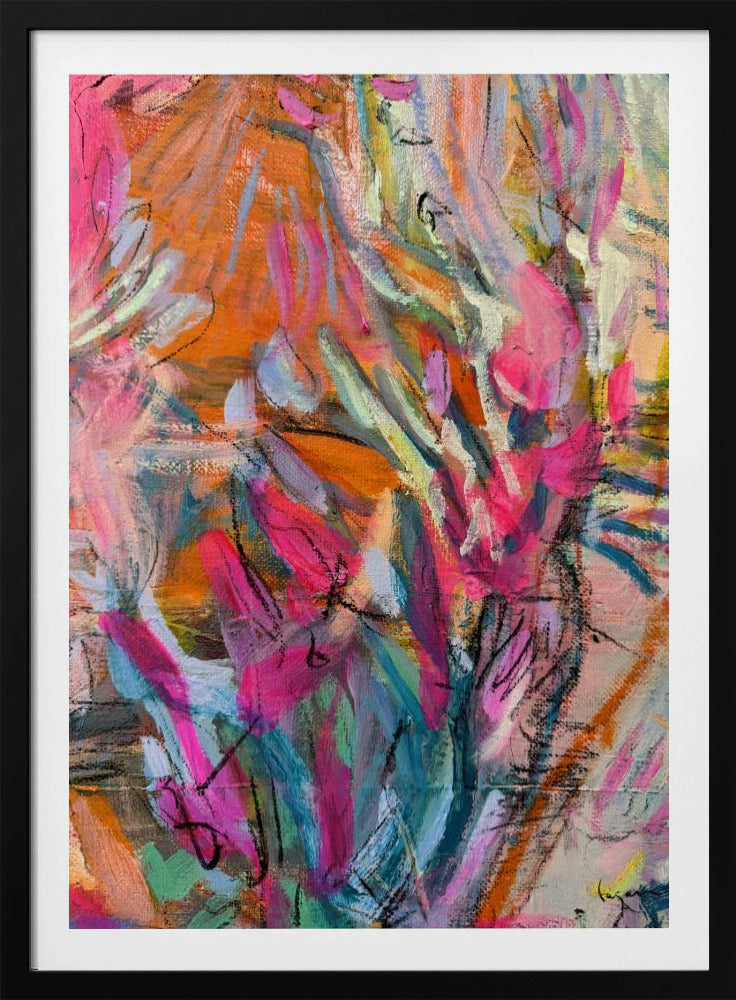 Roze abstracte bloemblaadjes | Poster