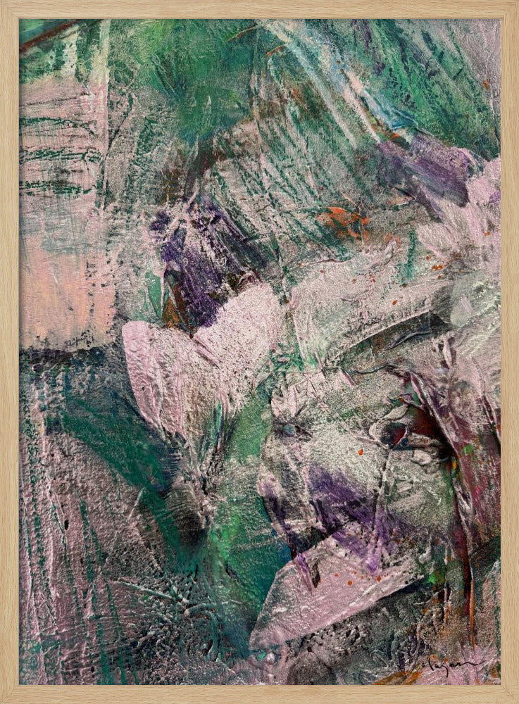 Gestructureerde groene geode | Poster