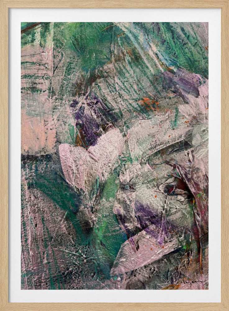Gestructureerde groene geode | Poster