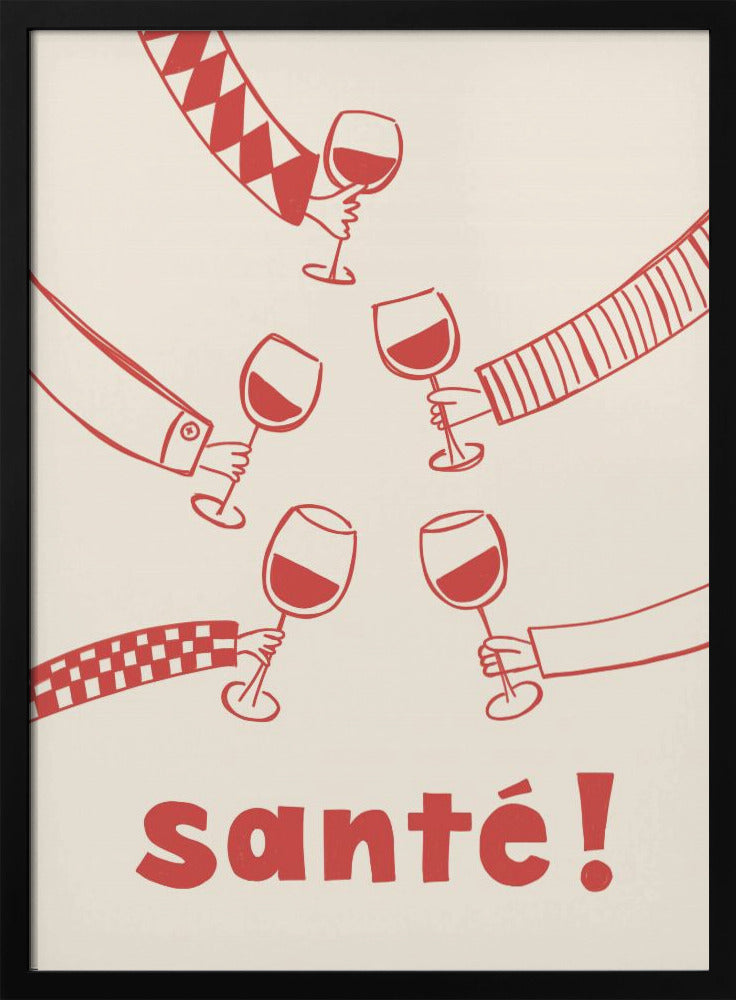 Santé! Wijnfeest met vrienden | Poster