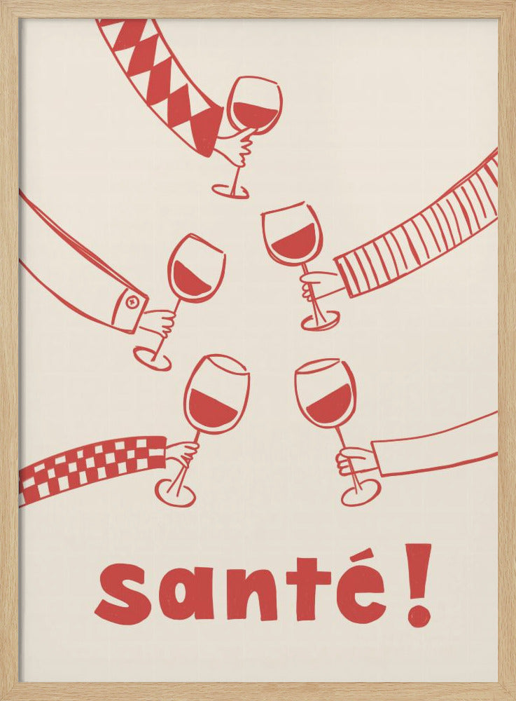 Santé! Wijnfeest met vrienden | Poster