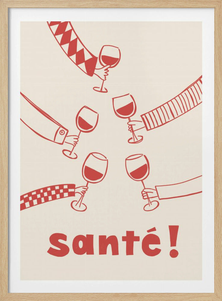 Santé! Wijnfeest met vrienden | Poster