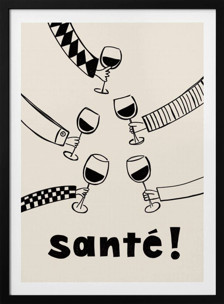 Santé Wijnfeest met vrienden | Poster