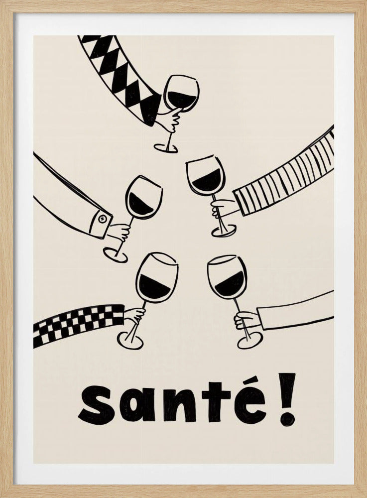 Santé Wijnfeest met vrienden | Poster