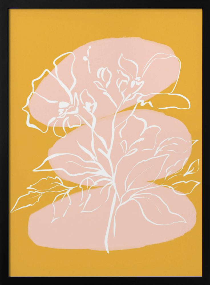 Bloemblaadjessilhouetten | Poster