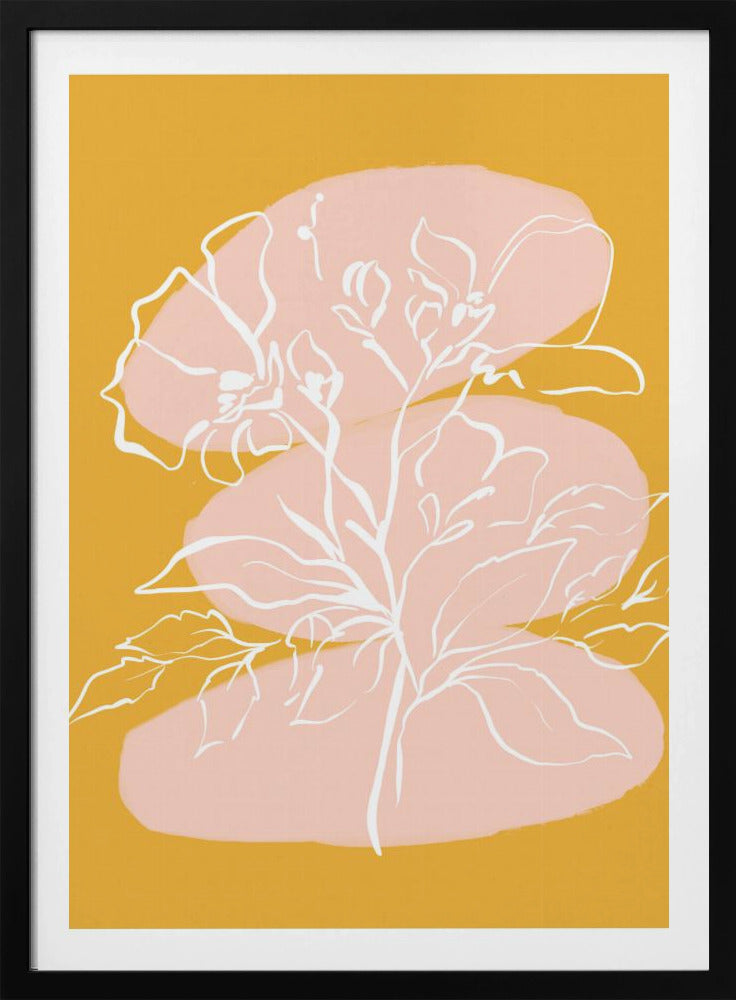 Bloemblaadjessilhouetten | Poster
