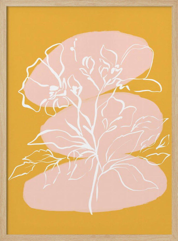 Bloemblaadjessilhouetten | Poster