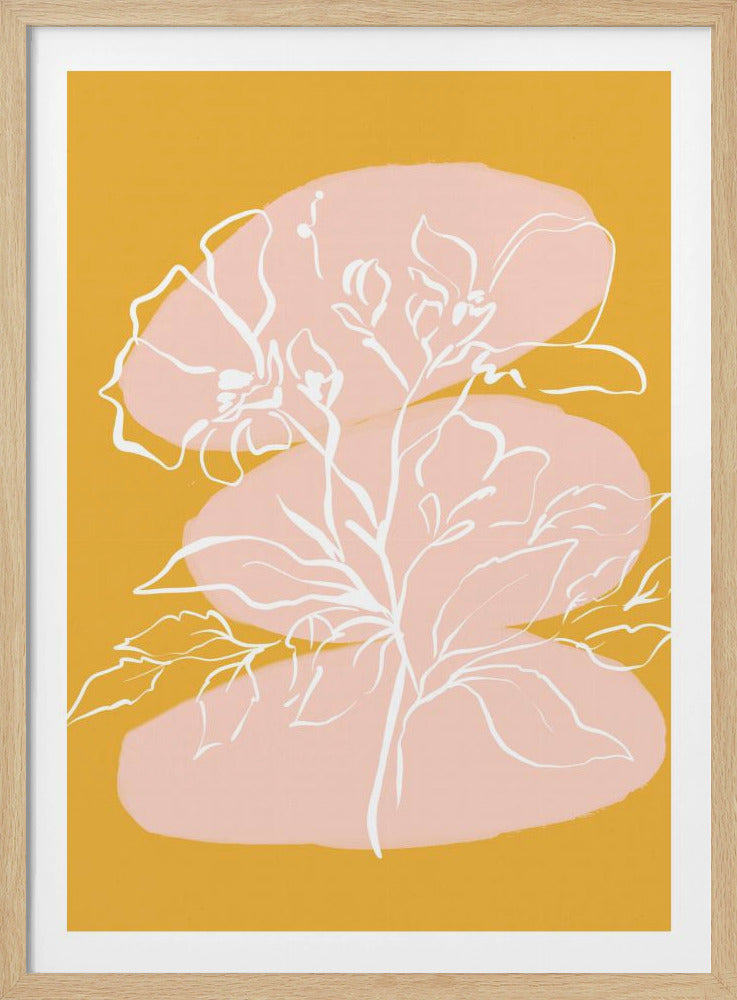 Bloemblaadjessilhouetten | Poster