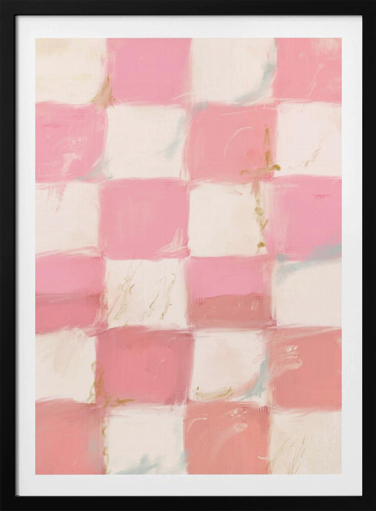 Pastel Geruit Geluk | Poster