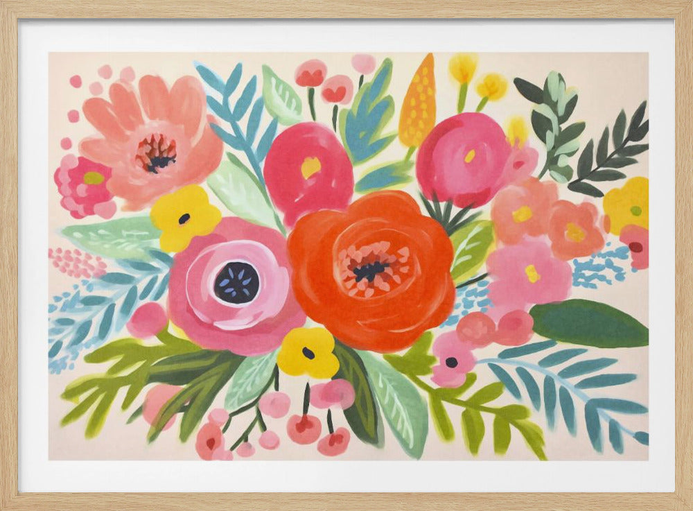 Eigenzinnig bloemenboeket | Poster