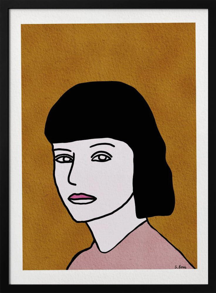 Dame kijkt | Poster