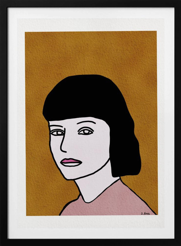 Dame kijkt | Poster