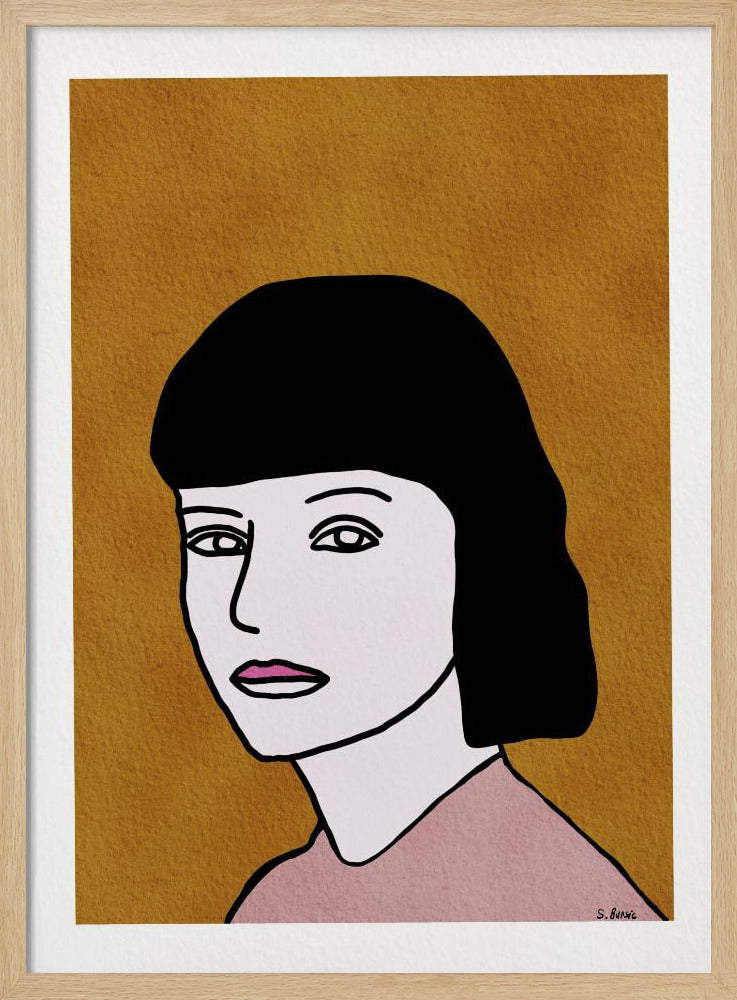 Dame kijkt | Poster
