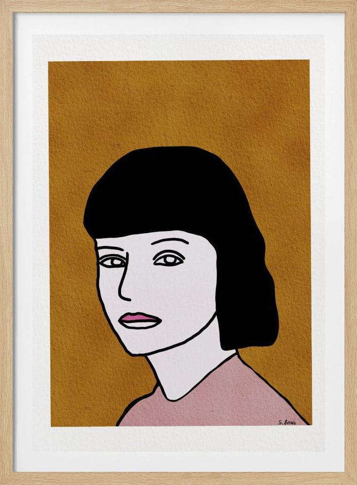 Dame kijkt | Poster