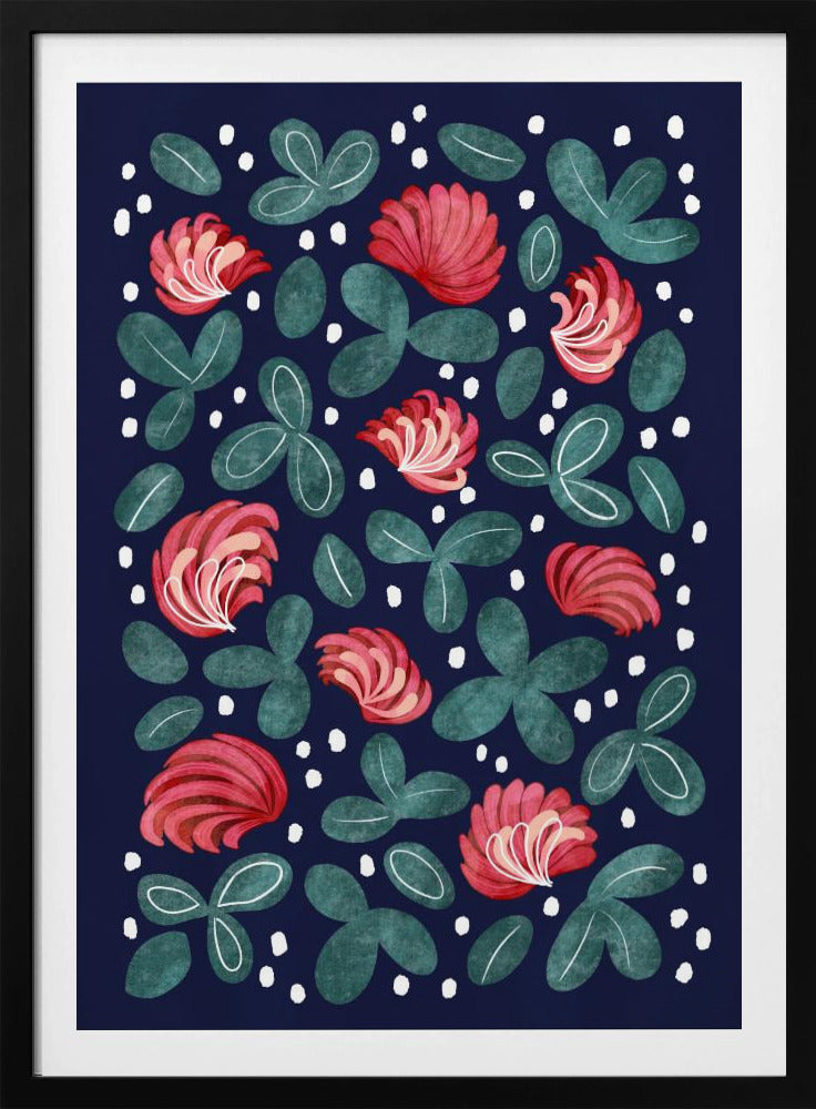 Rode bloemen III | Poster