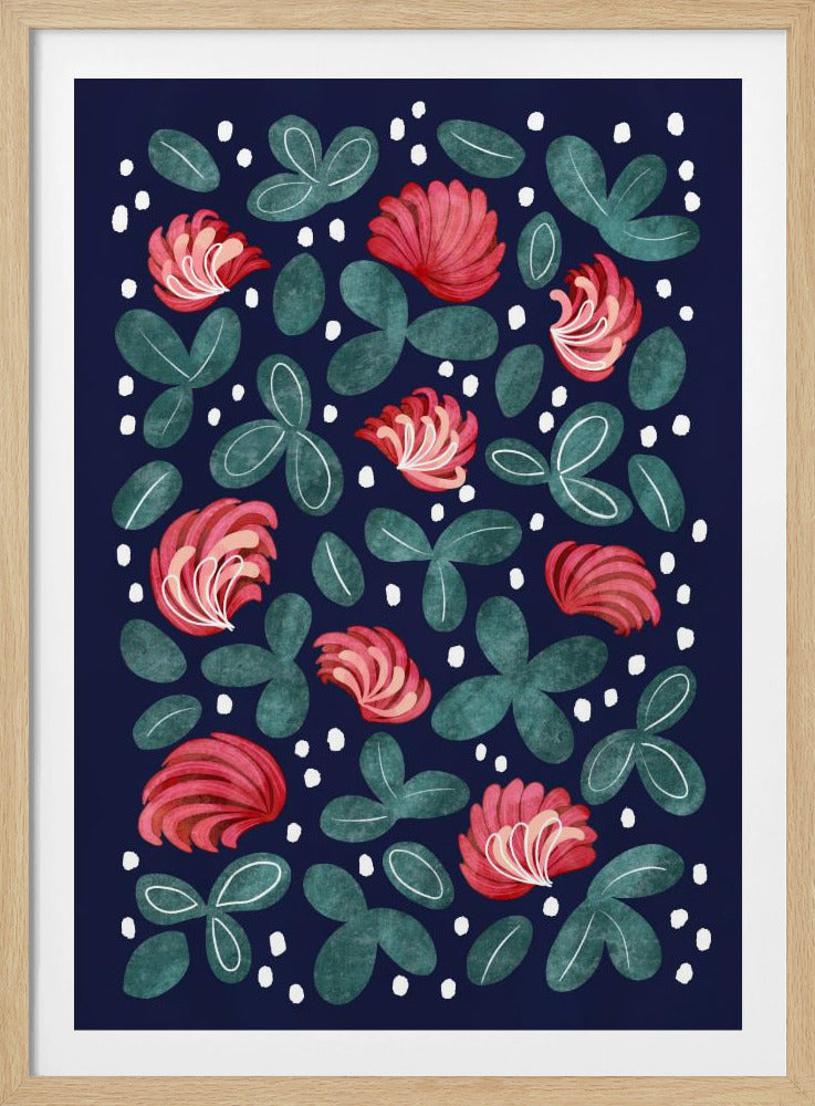 Rode bloemen III | Poster