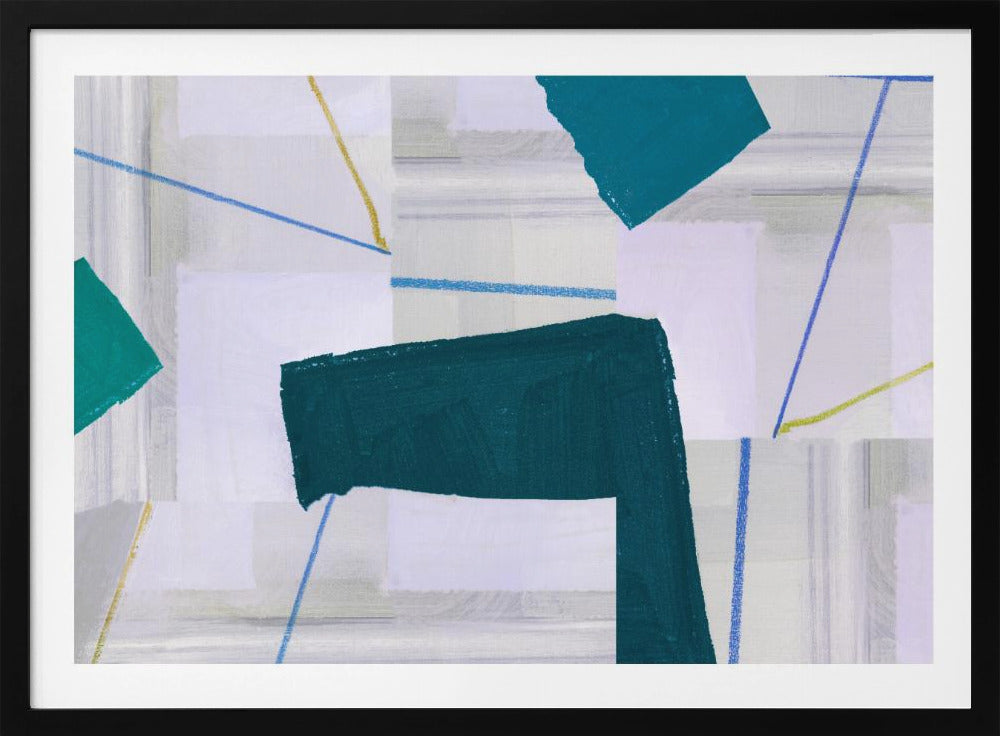 Abstract Composition In Blue 3 | Poster