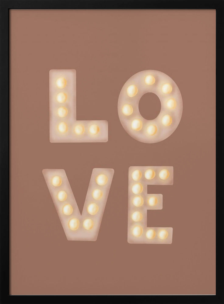Liefdeslichtletters Mochamousse | Poster