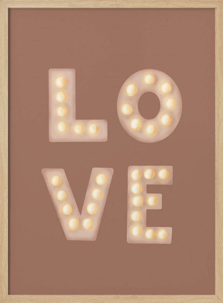 Liefdeslichtletters Mochamousse | Poster