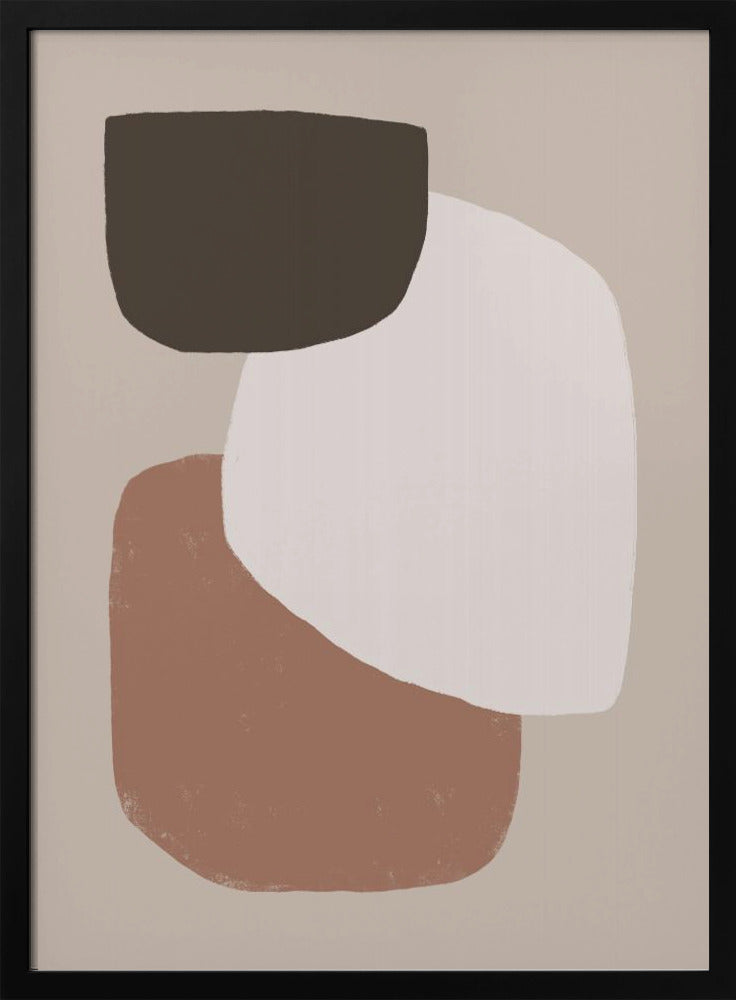 Minimalistische organische vormen in aardse tinten | Poster