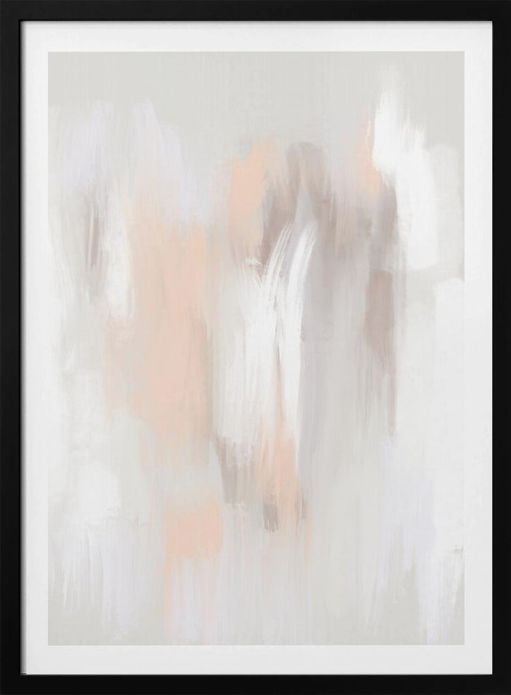 Zachte neutrale tinten met delicate penseelstreken | Poster