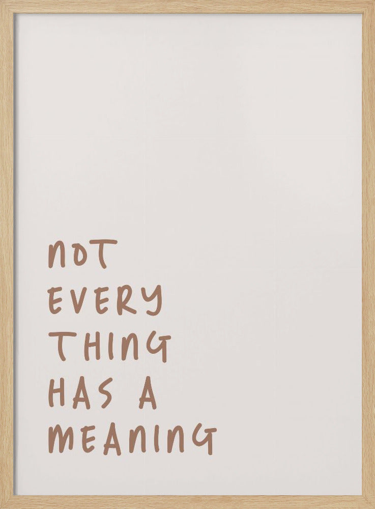Geen betekenis | Poster