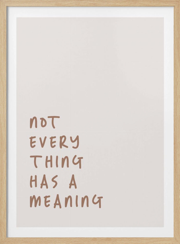 Geen betekenis | Poster