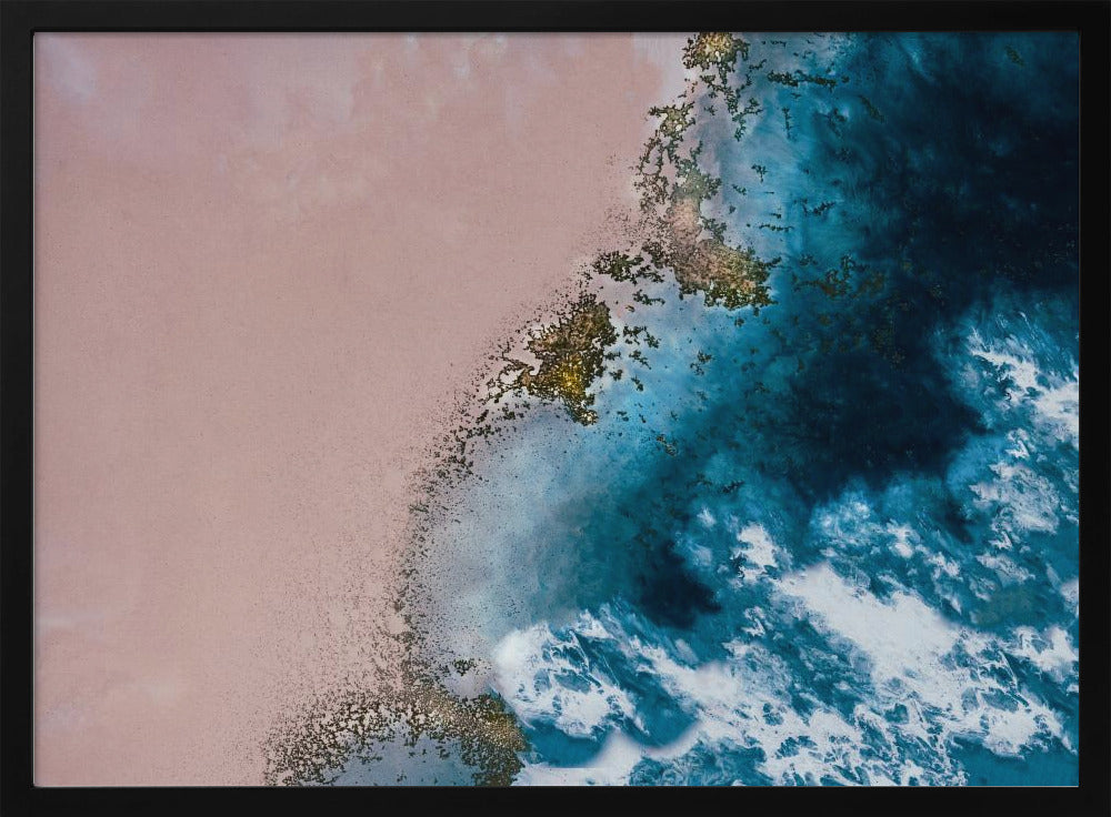 Luchtfoto kust - Winderig strand | Poster