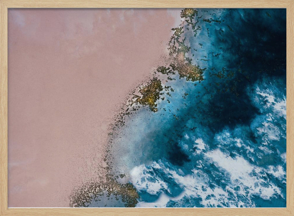 Luchtfoto kust - Winderig strand | Poster