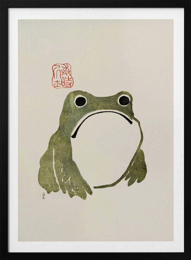 Grumpy Frog I Groen | Poster